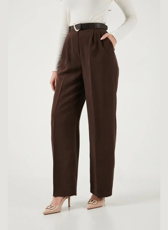 ليلا بنطلون نسائي ليلا بقصة عادية وخصر متوسط وساق مستقيمة